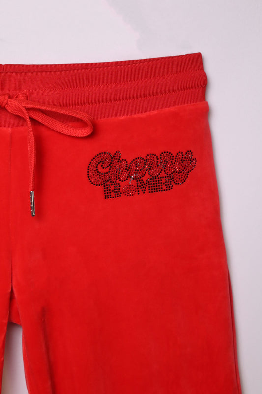 Low-Rise Velour Joggers