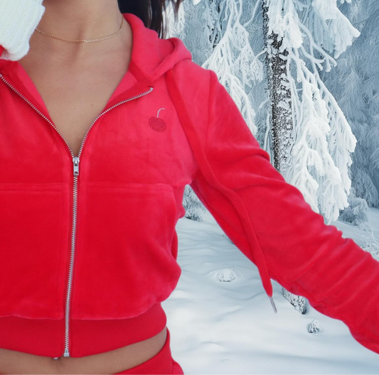 Velour Cropped Jacket