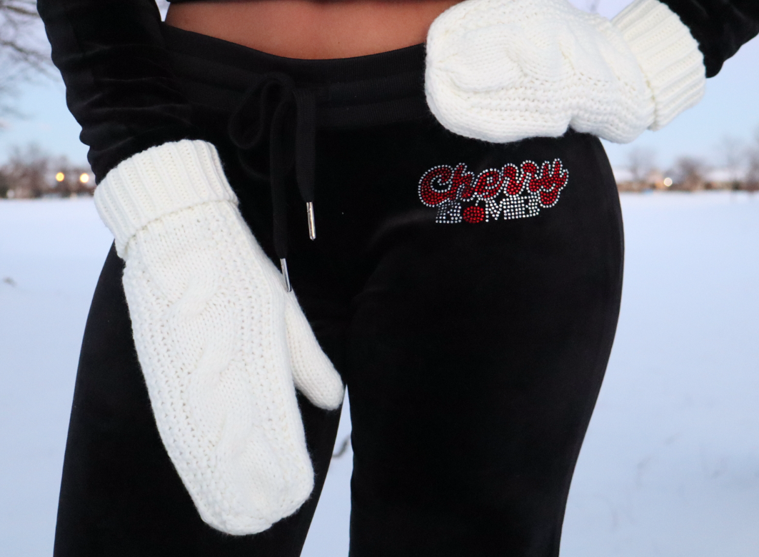 Velour Low-Rise Joggers
